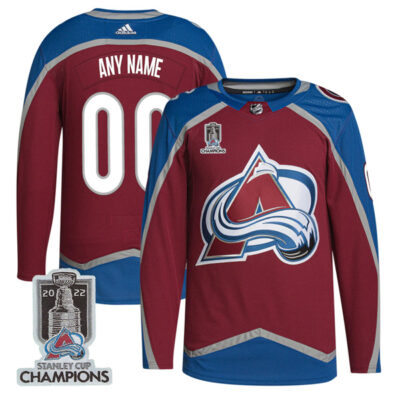 Alternative view of Colorado Avalanche Custom 2022 Stanley Cup Champions Jersey - All Stitched