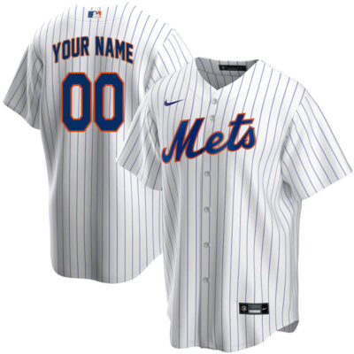 Custom New York Mets White Jersey - All Stitched