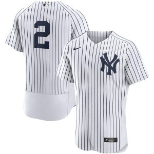 Derek Jeter New York Yankees White Jersey - All Stitched