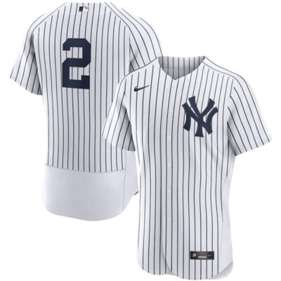 Derek Jeter New York Yankees White Jersey - All Stitched