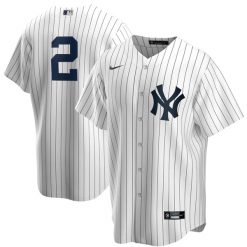 Alternative view of Derek Jeter New York Yankees White Jersey - All Stitched