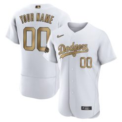 Alternative view of Los Angeles Dodgers 2022 MLB All-Star Game Custom White Jersey - All Stitched