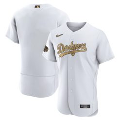 Alternative view of Los Angeles Dodgers Blank 2022 MLB All-Star Game White Team Jersey - All Stitched