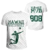 Volleyball Sport Hawaii Kakau T-shirt White