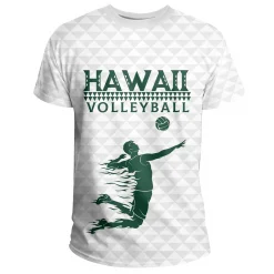Alternative view of Volleyball Sport Hawaii Kakau T-shirt White