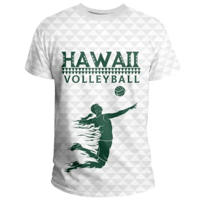 Alternative view of Volleyball Sport Hawaii Kakau T-shirt White