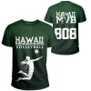 Volleyball Sport Hawaii Kakau T-shirt Green