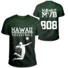 Volleyball Sport Hawaii Kakau Polynesian T-shirt Green