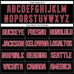 Alternative view of Custom Black Red-White Performance T-Shirt