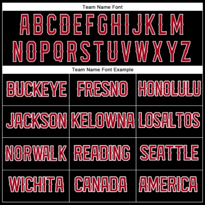 Alternative view of Custom Black Red-White Performance T-Shirt