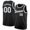 Custom Black White-Silver Gray Round Neck Rib-Knit Basketball Jersey for Men
