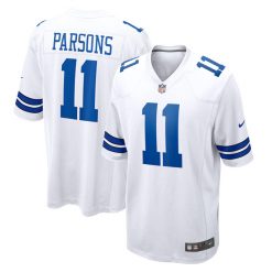 Alternative view of Micah Parsons Dallas Cowboys White Jersey - All Stitched