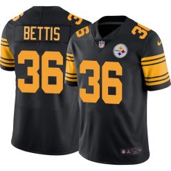 Alternative view of Jerome Bettis Pittsburgh Steelers Color Rush Jersey - All Stitched