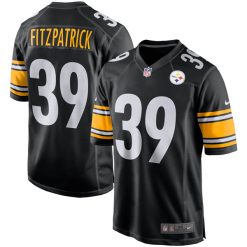 Minkah Fitzpatrick Pittsburgh Steelers Black Game Jersey - All Stitched