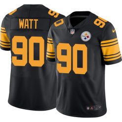 Alternative view of T.J. Watt Pittsburgh Steelers Color Rush Jersey - All Stitched