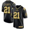 Ezekiel Elliott Dallas Cowboys Black Golden Limited Game Jersey – All Stitched