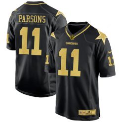 Micah Parsons Dallas Cowboys Black Golden Limited Game Jersey – All Stitched