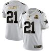 Ezekiel Elliott Dallas Cowboys White Gold Vapor Limited Jersey - All Stitched