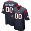 Custom Houston Texans Navy Home Jersey - All Stitched