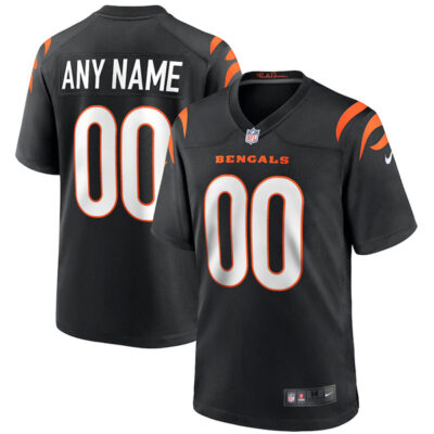Custom Cincinnati Bengals Black Home Game Jersey - All Stitched