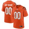 Custom Cincinnati Bengals Orange Game Jersey - All Stitched