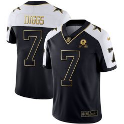 Trevon Diggs Dallas Cowboys Alternate Black Gold Jersey - All Stitched