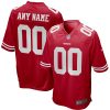 Custom San Francisco 49ers Home Game Jersey Scarlet/Red - All Stitched