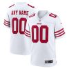 Custom San Francisco 49ers White Throwback Game Jersey - All Stitched