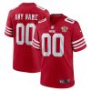 Custom San Francisco 49ers Red/Scarlet Throwback Game Jersey - All Stitched - 75th Anniversary