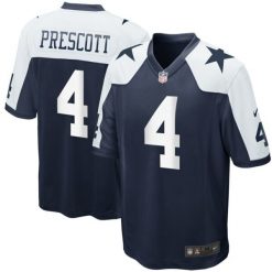 Dak Prescott Dallas Cowboys Alternate White/ Navy Game Jersey - All Stitched