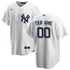 Custom New York Yankees Home Jersey White Pinstripe – All Stitched