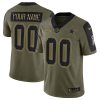 Dallas Cowboys 2021 Salute To Service Olive Limited Player Jersey - All Stitched