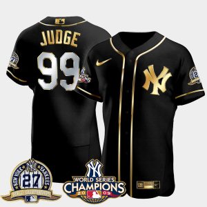 Aaron Judge New York Yankees Black Gold 2009 Champions Jersey - All Stitched