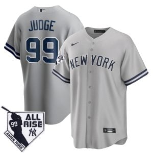 Aaron Judge New York Yankees Gray Jersey "All Rise" Player Patch – All Stitched