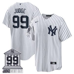 Aaron Judge New York Yankees White Jersey Courthouse "Judgement Day" Player Patch – All Stitched
