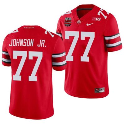 Paris Johnson Ohio State Buckeyes Jersey - Ohio Stadium’s 100th Anniversary Logo Patch - All Stitched