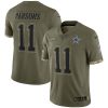 Dallas Cowboys 2022 Salute To Service Olive Limited Jersey - All Stitched