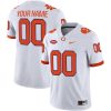 Custom Clemson Tigers Football White Game Jersey w/ ACC Patch - All Stitched