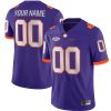 Custom Clemson Tigers Football Purple Game Jersey w/ ACC Patch - All Stitched