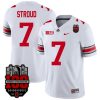 C.J. Stroud Ohio State Buckeyes College Football 100th Anniversary White Jersey - All Stitched