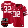 TreVeyon Henderson Ohio State Buckeyes College Football 100th Anniversary Scarlet Jersey - All Stitched
