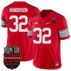 TreVeyon Henderson Ohio State Buckeyes College Football 100th Anniversary Scarlet Alumi Jersey - All Stitched