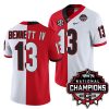 Georgia Bulldogs College Football 2021 Championship Red White Split Edition Jersey - All Stitched