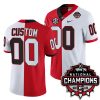 Georgia Bulldogs College Football 2021 Championship Red White Split Edition Custom Jersey - All Stitched