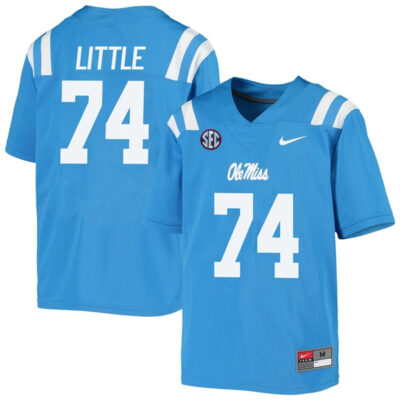 Greg Little Ole Miss Rebels College Football Jersey - Powder Blue