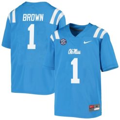 A.J. Brown Ole Miss Rebels College Football Jersey - Powder Blue