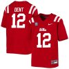 Kinkead Dent Ole Miss Rebels College Football Jersey - Red