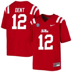Kinkead Dent Ole Miss Rebels College Football Jersey - Red