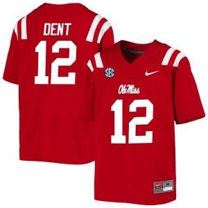 Kinkead Dent Ole Miss Rebels College Football Jersey - Red