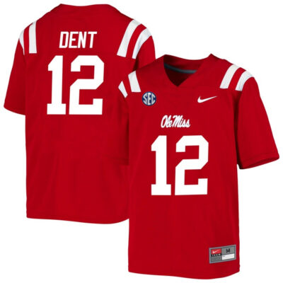 Kinkead Dent Ole Miss Rebels College Football Jersey - Red